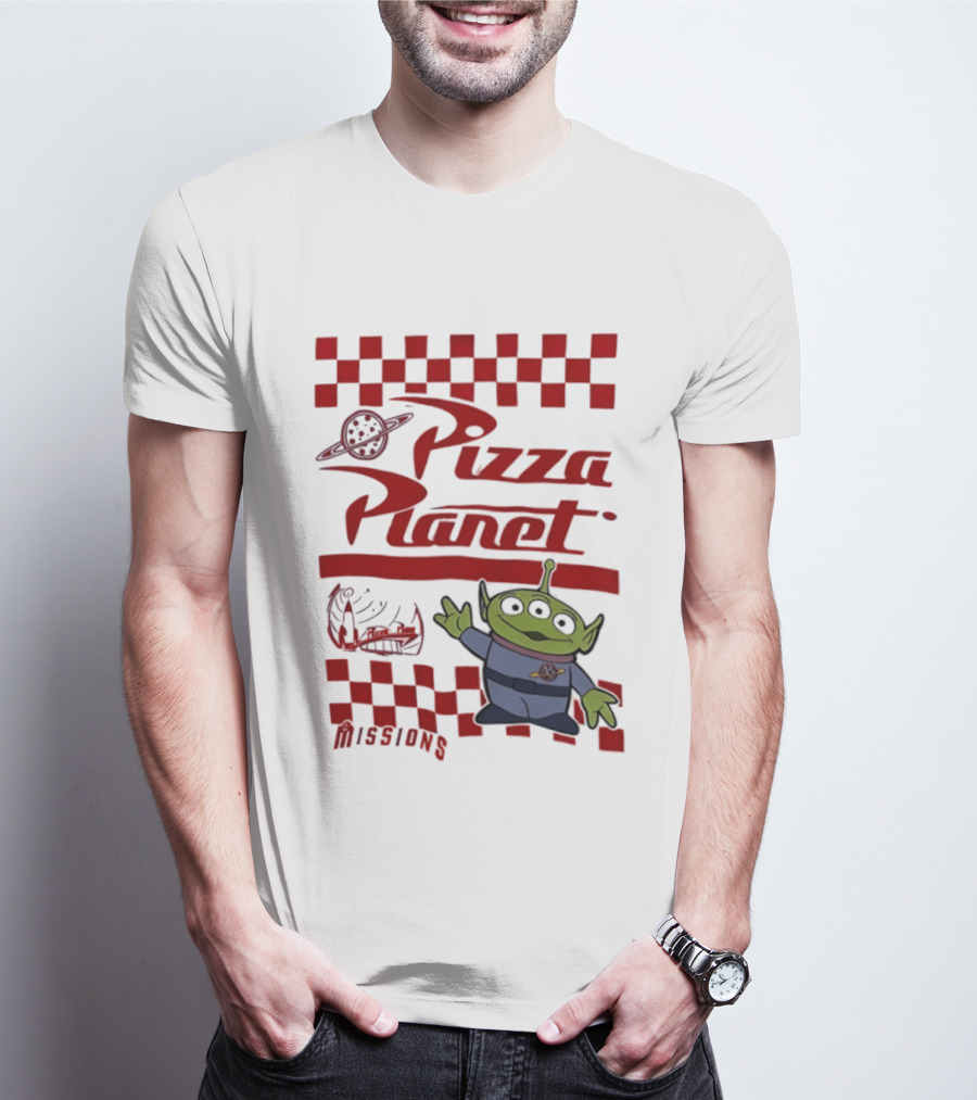 Pizza Planet Little Green Men Missions Disney Pixar Toy Story T-Shirt
