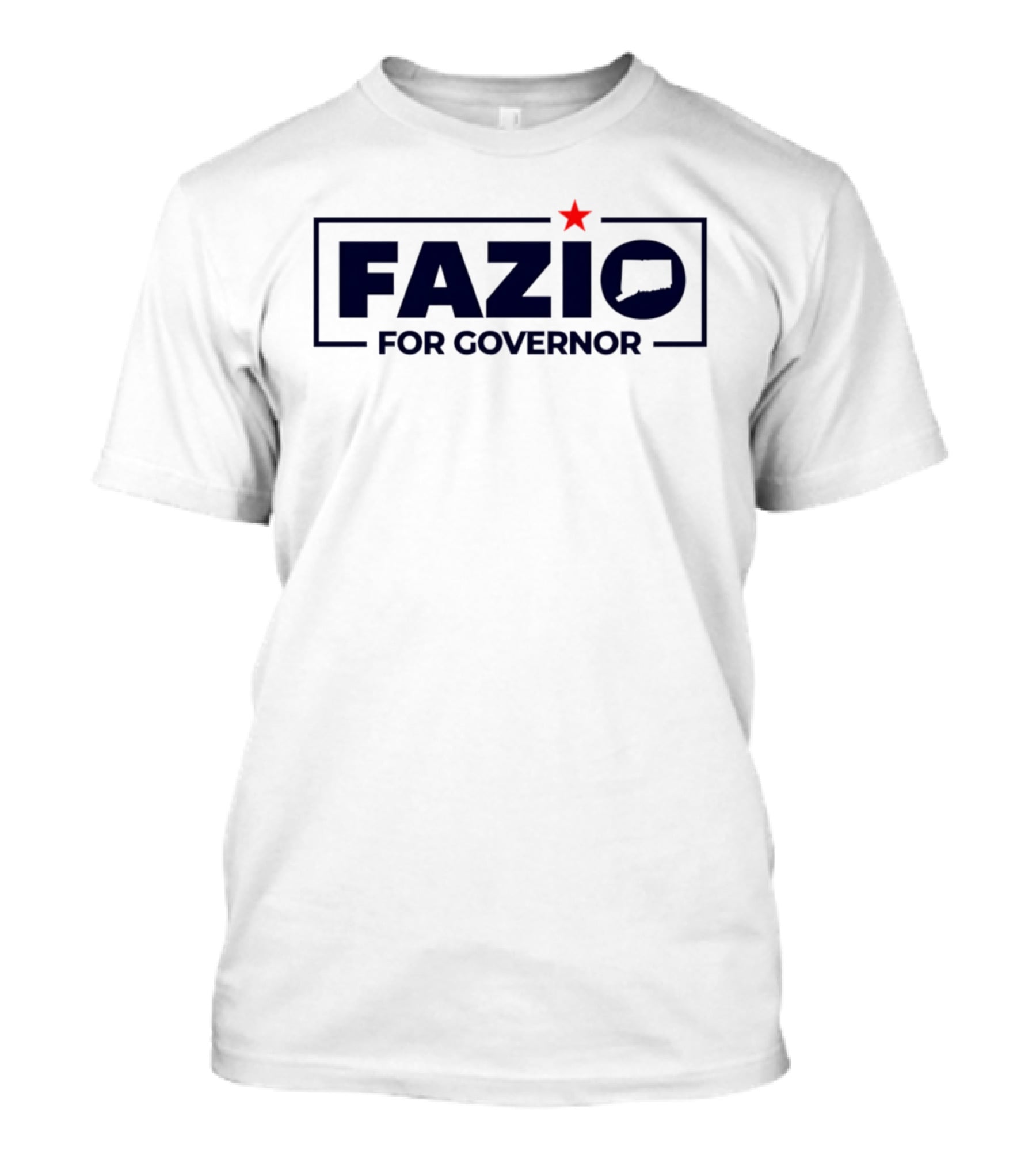 Fazio For Governor With Red Star And Connecticut T-Shirt