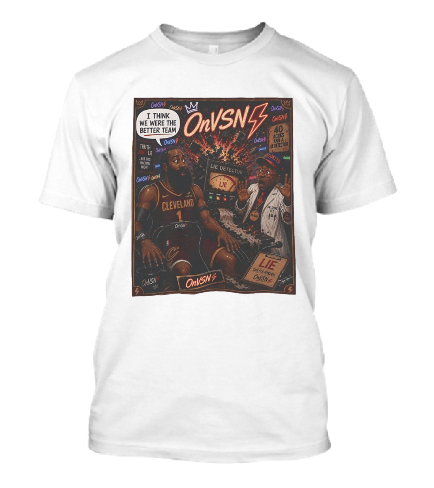 James Harden Dr Spike Lee Lie Detector I Think We Were The Better Team Cleveland T-Shirt