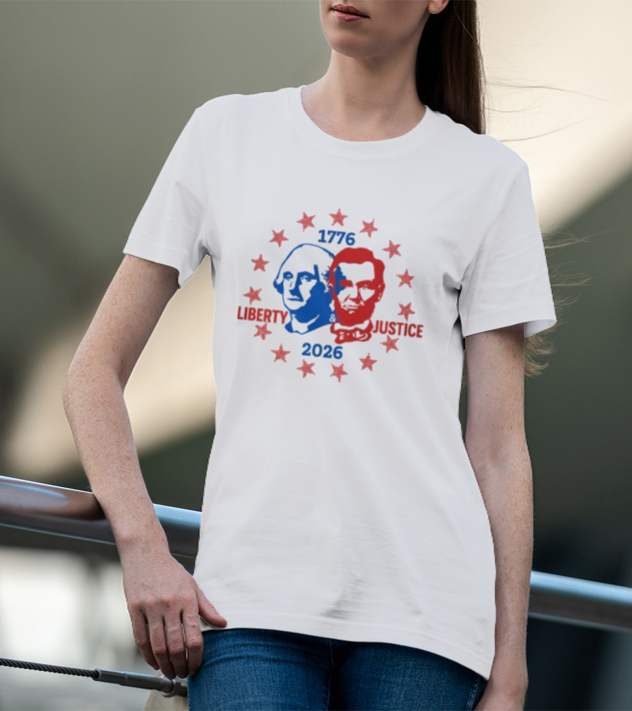 Spirit Jersey Liberty Justice 1776 2026 America 250 Ringer T-Shirt