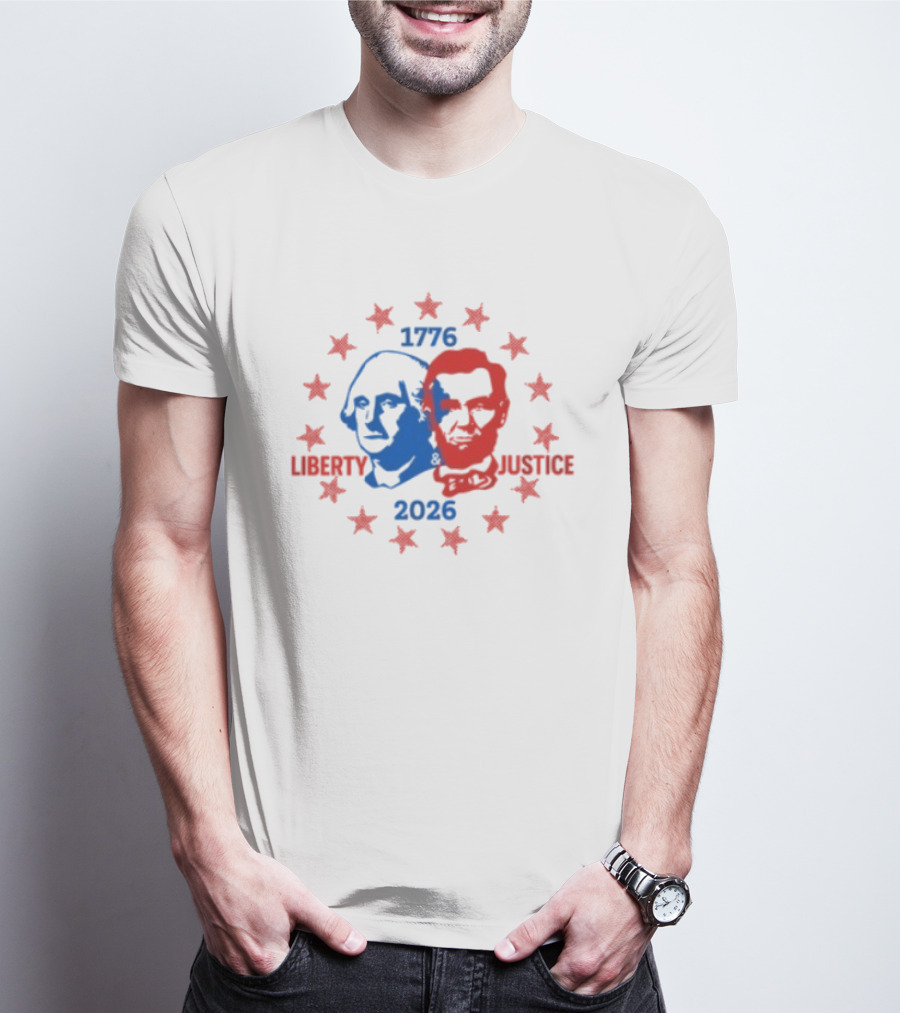 Spirit Jersey Liberty Justice 1776 2026 America 250 Ringer T-Shirt