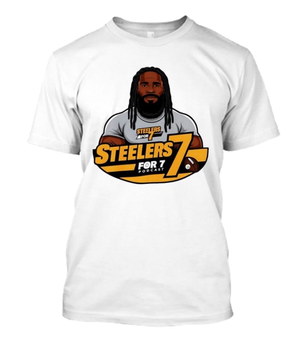 Steelers For 7 Podcast James Harrison Pittsburgh Steelers 7 T-Shirt