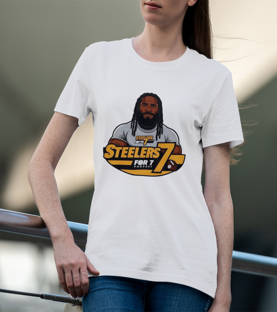 Steelers For 7 Podcast James Harrison Pittsburgh Steelers 7 T-Shirt