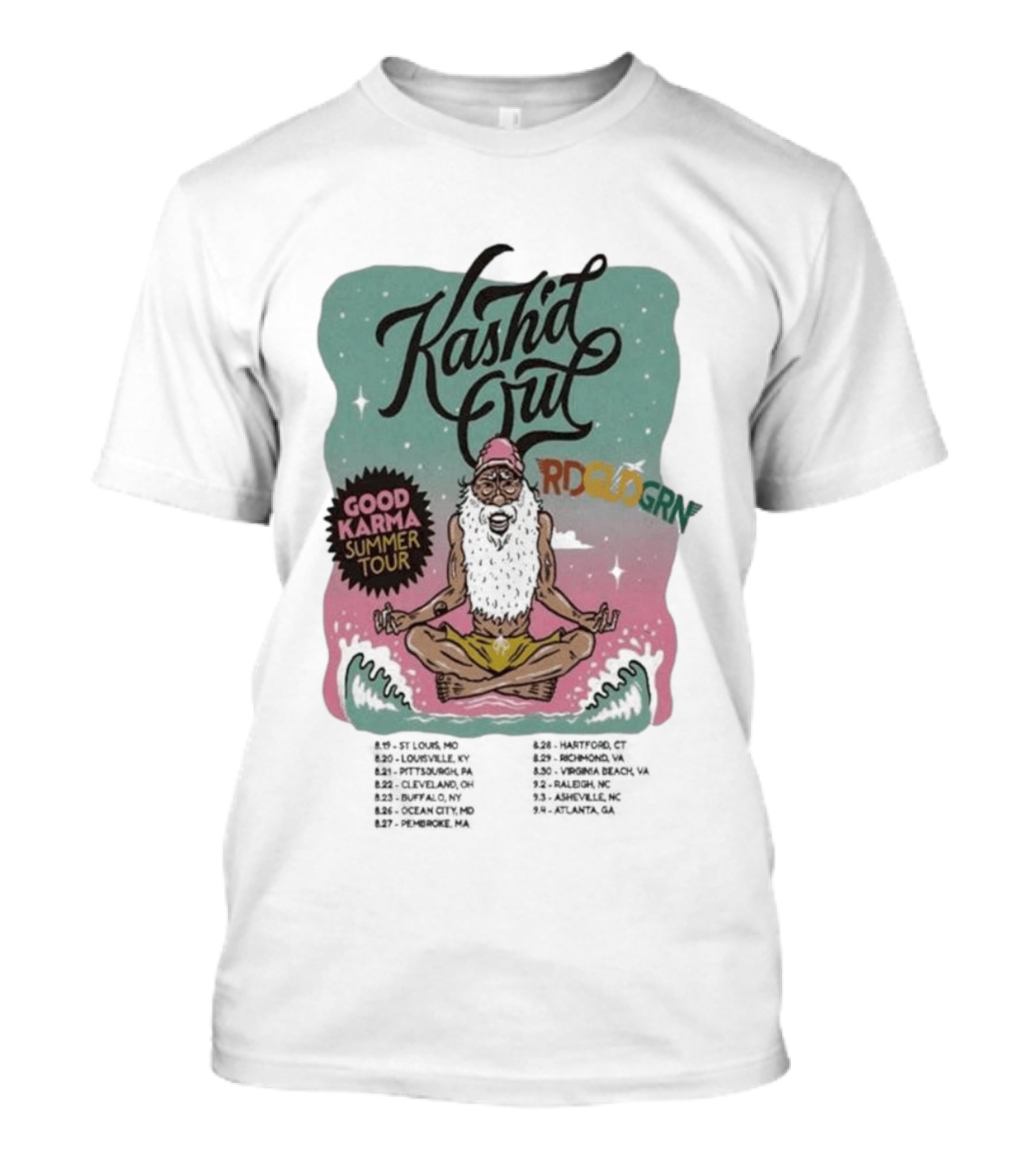 Kash'd Out 2026 Good Karma Summer Tour Vintage Meditation T-Shirt