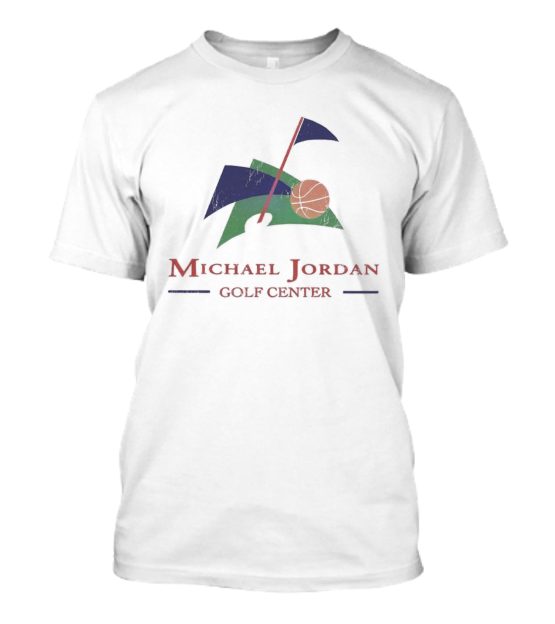 Michael Jordan Golf Center Iconic Flag And Basketball T-Shirt