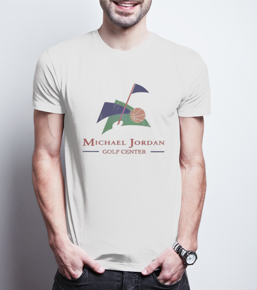 Michael Jordan Golf Center Iconic Flag And Basketball T-Shirt