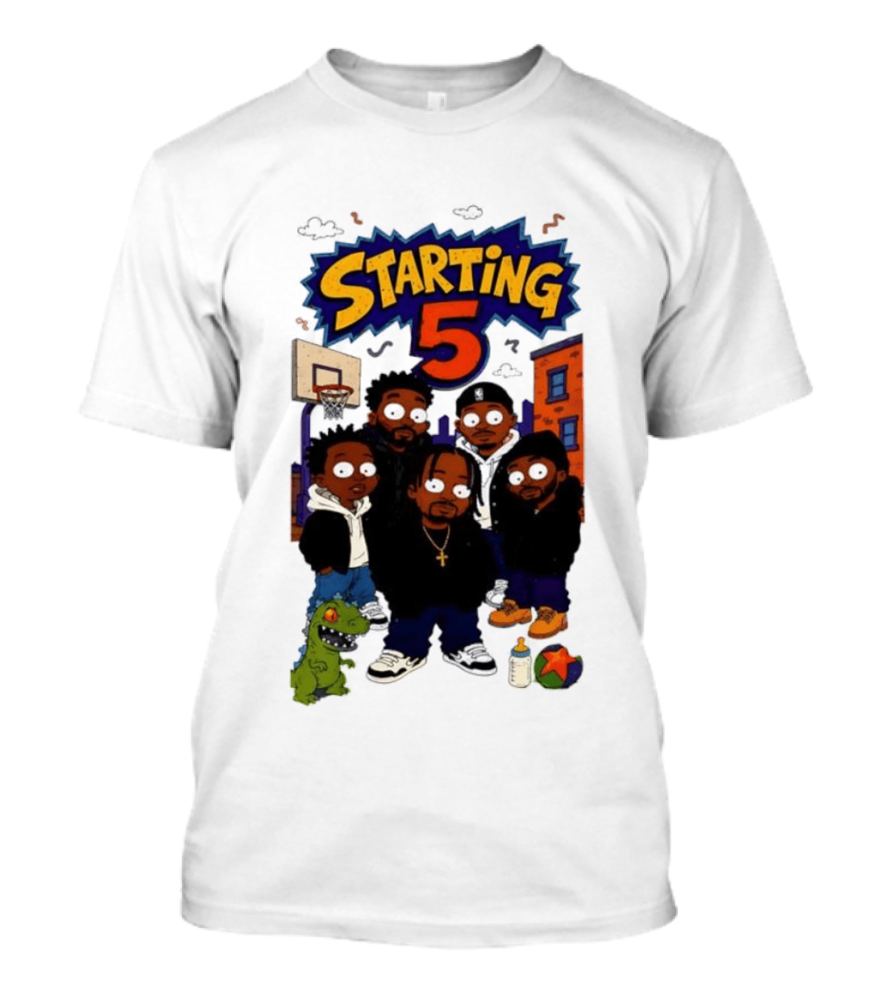 Starting 5 New York Knicks Hip Hop Rugrats Players T-Shirt