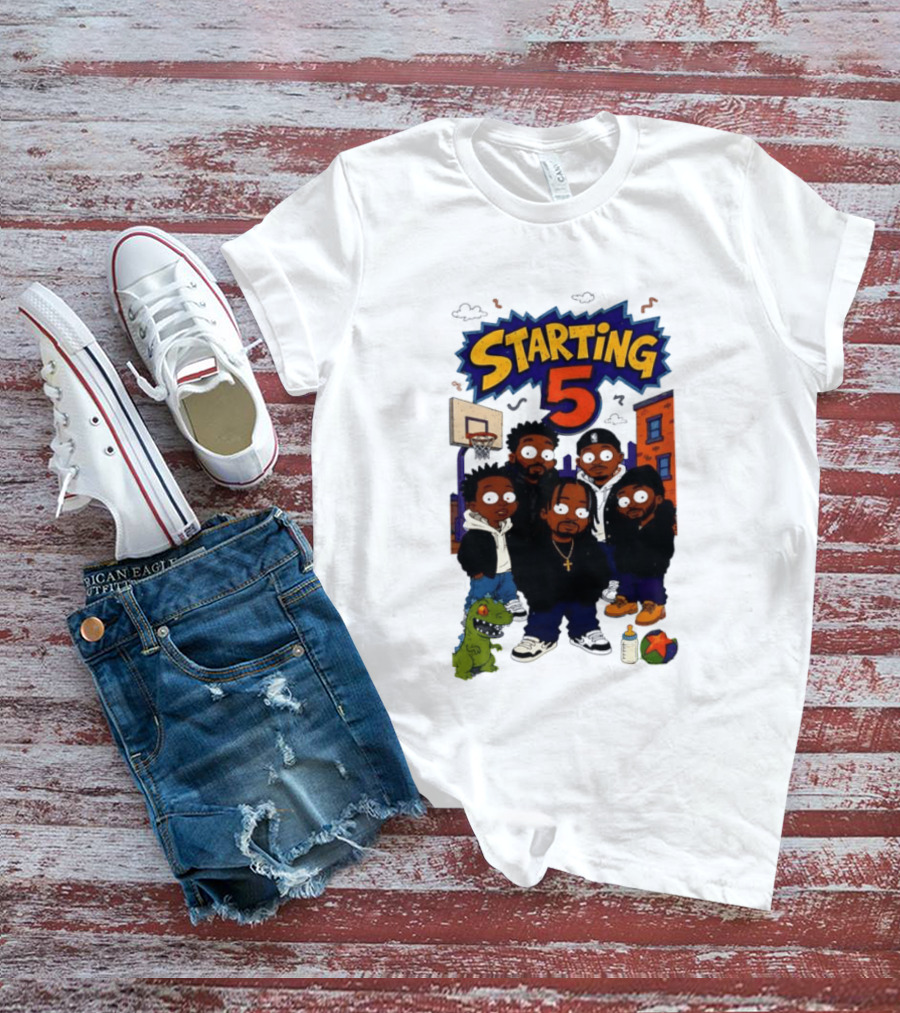 Starting 5 New York Knicks Hip Hop Rugrats Players T-Shirt