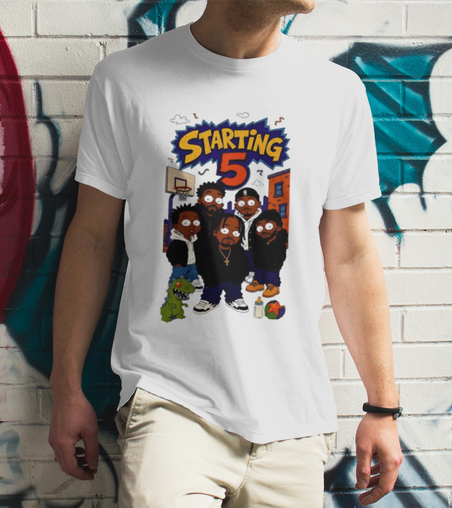 Starting 5 New York Knicks Hip Hop Rugrats Players T-Shirt