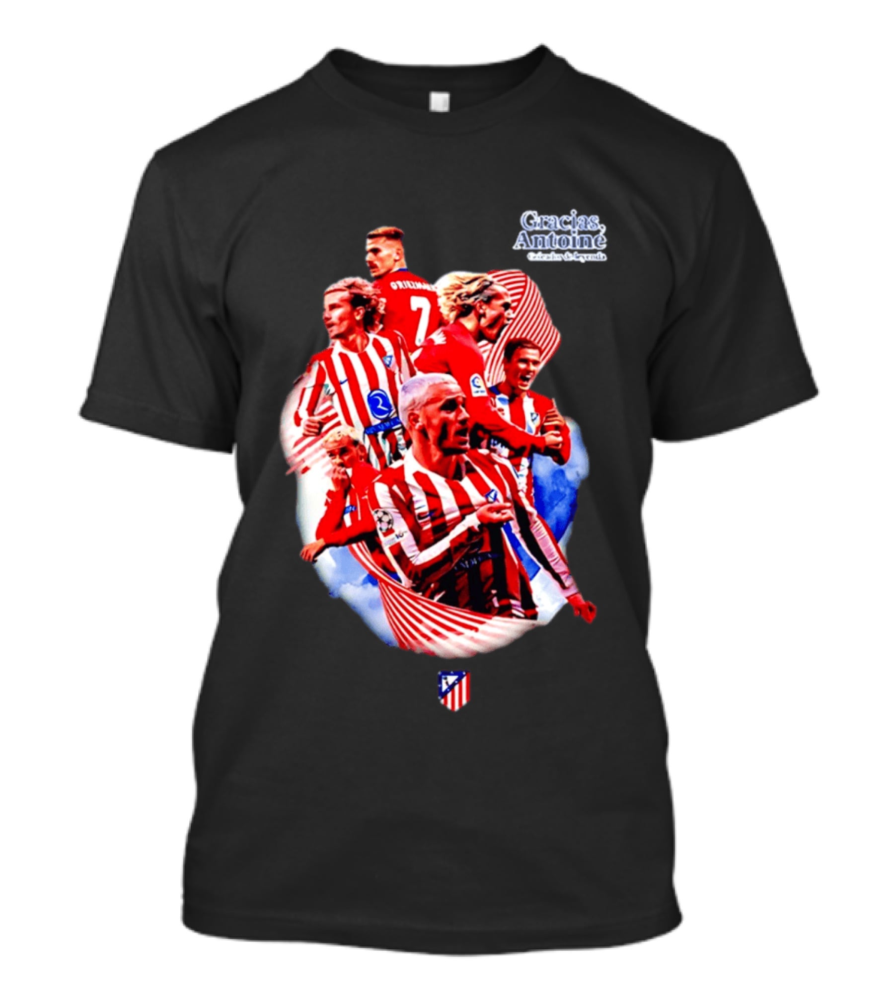 Atlético De Madrid Antoine Griezmann Number 7 2026 T-Shirt