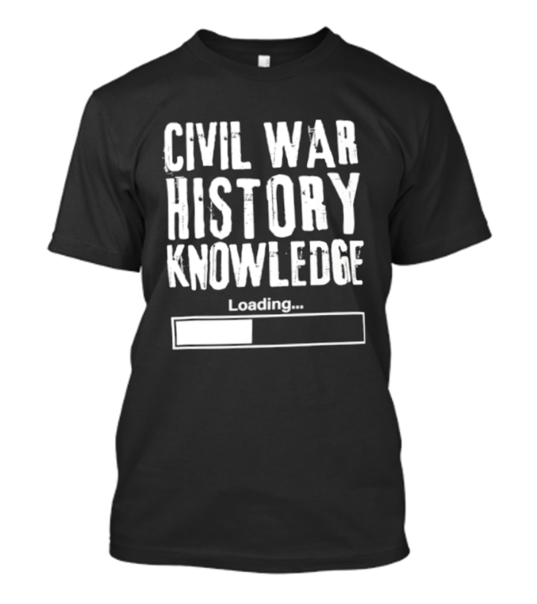 Civil War History Knowledge Loading Progress Bar T-Shirt