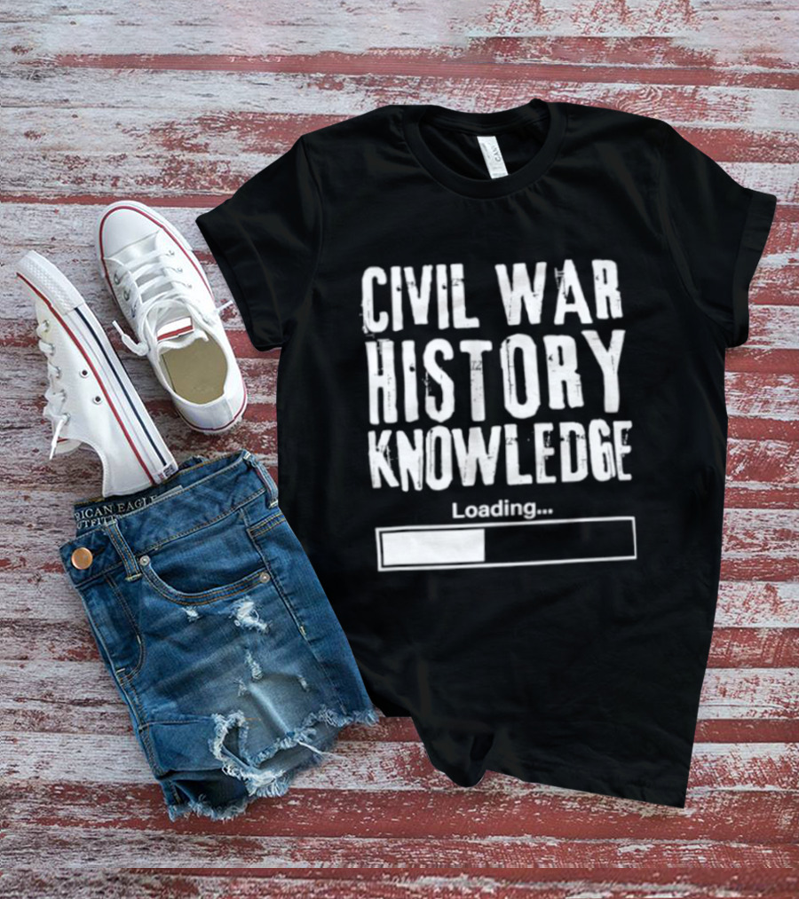 Civil War History Knowledge Loading Progress Bar T-Shirt
