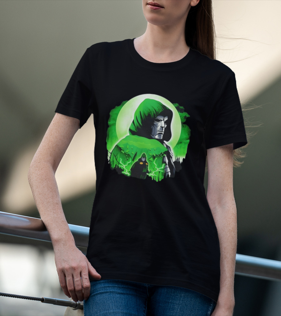 Doctor Doom Green Hooded Emperor Power T-Shirt