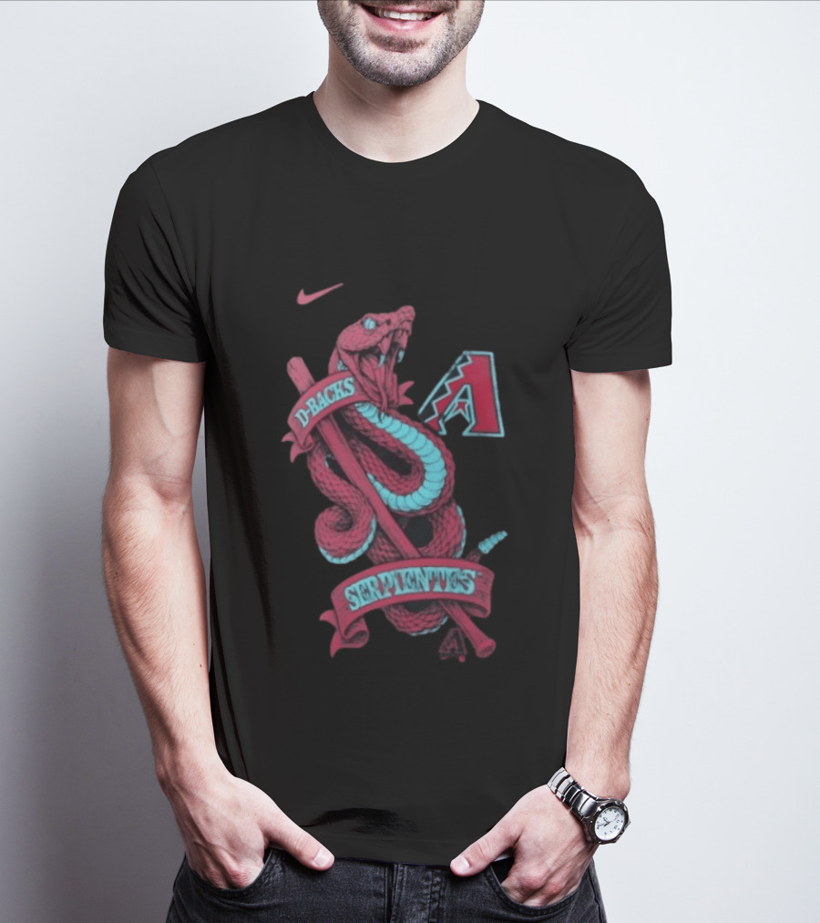 Nike D Backs Serpientes Arizona Diamondbacks Black T-Shirt