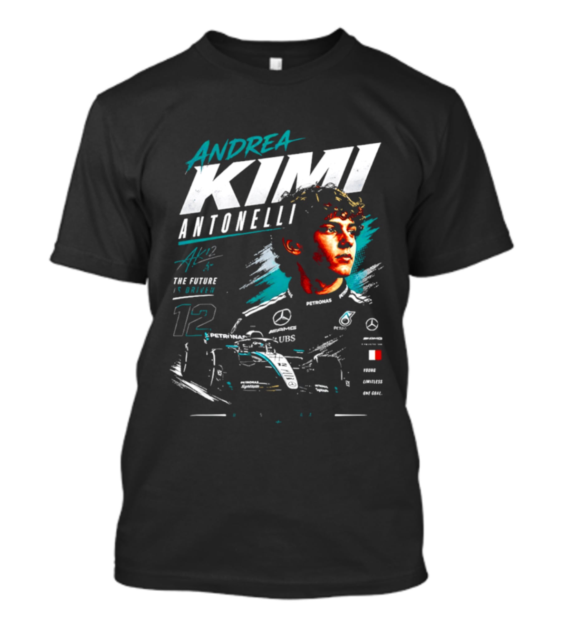 Andrea Kimi Antonelli Racing Future Driven F1 Mercedes AMG 12 T-Shirt