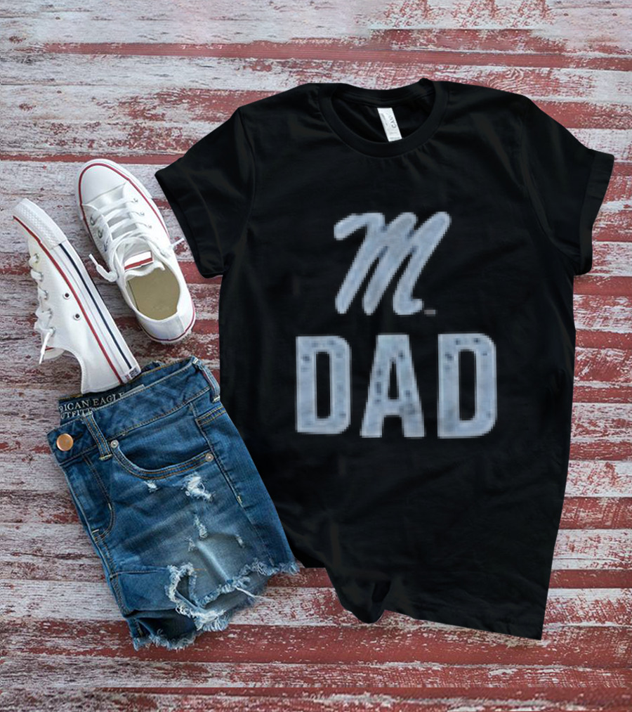 Ole Miss Rebels M Dad Father's Day 2026 Two Sided T-Shirt