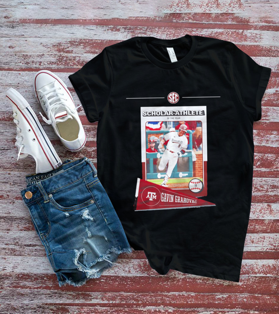 Texas A&M Gavin Grahovac SEC Scholar Athlete Baseball 2026 T-Shirt