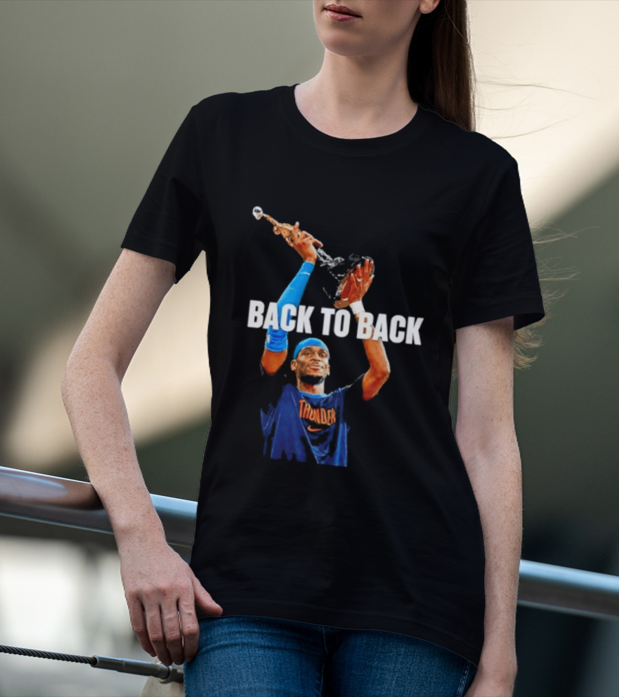 Shai Gilgeous Alexander OKC Thunder Basketball Back To Back T-Shirt