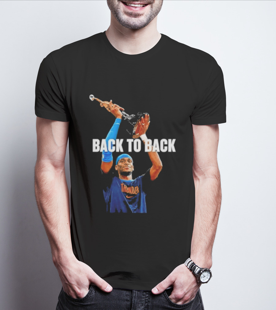 Shai Gilgeous Alexander OKC Thunder Basketball Back To Back T-Shirt