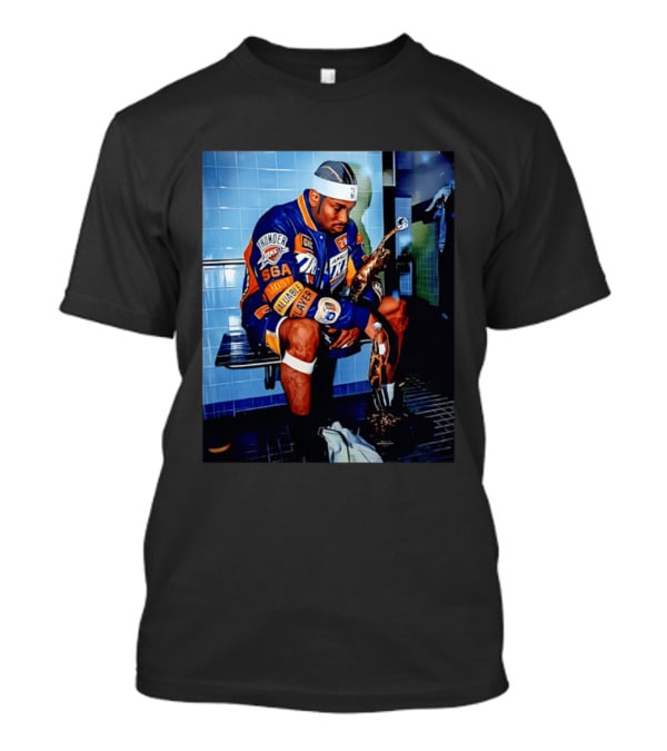 OKC Thunder Shai Gilgeous Alexander Back 2 Back MVP 2026 Locker Room Photo T-Shirt