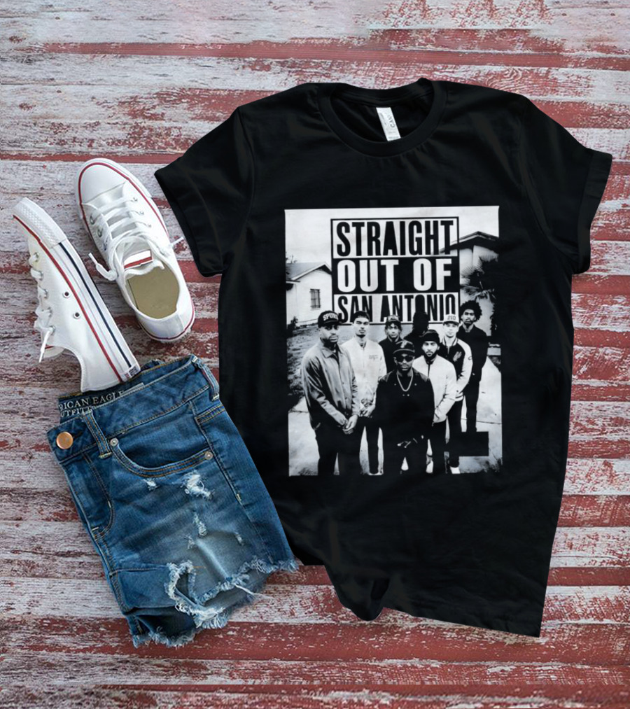 Straight Out Of San Antonio Spurs Team Players T-Shirt