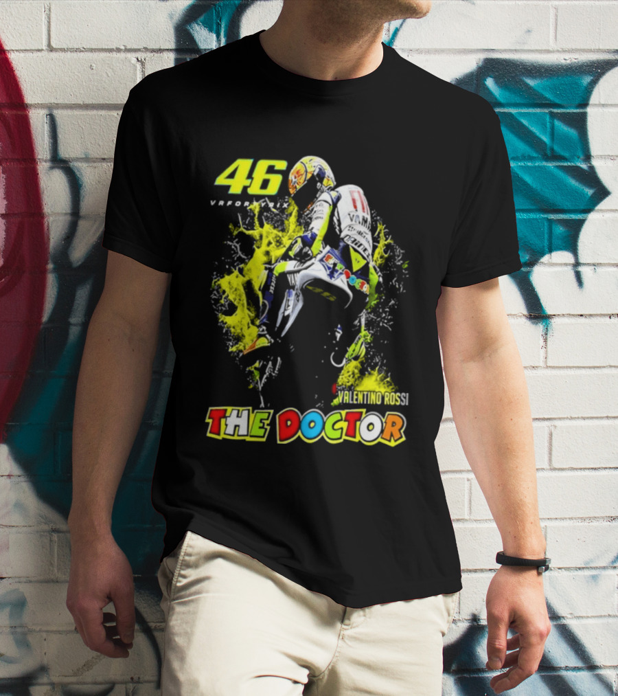 Valentino Rossi 46 VR46 The Doctor Motorcycle Racing T-Shirt