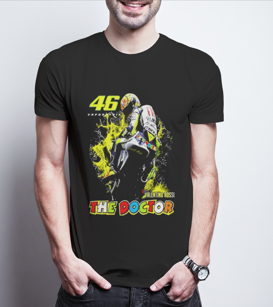 Valentino Rossi 46 VR46 The Doctor Motorcycle Racing T-Shirt