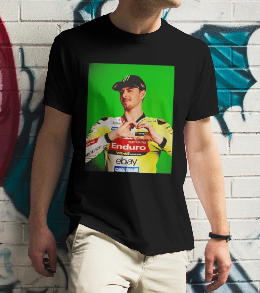 Valentino Rossi Motogp Legend Heart Sign VR46 Enduro Racing Yellow T-Shirt