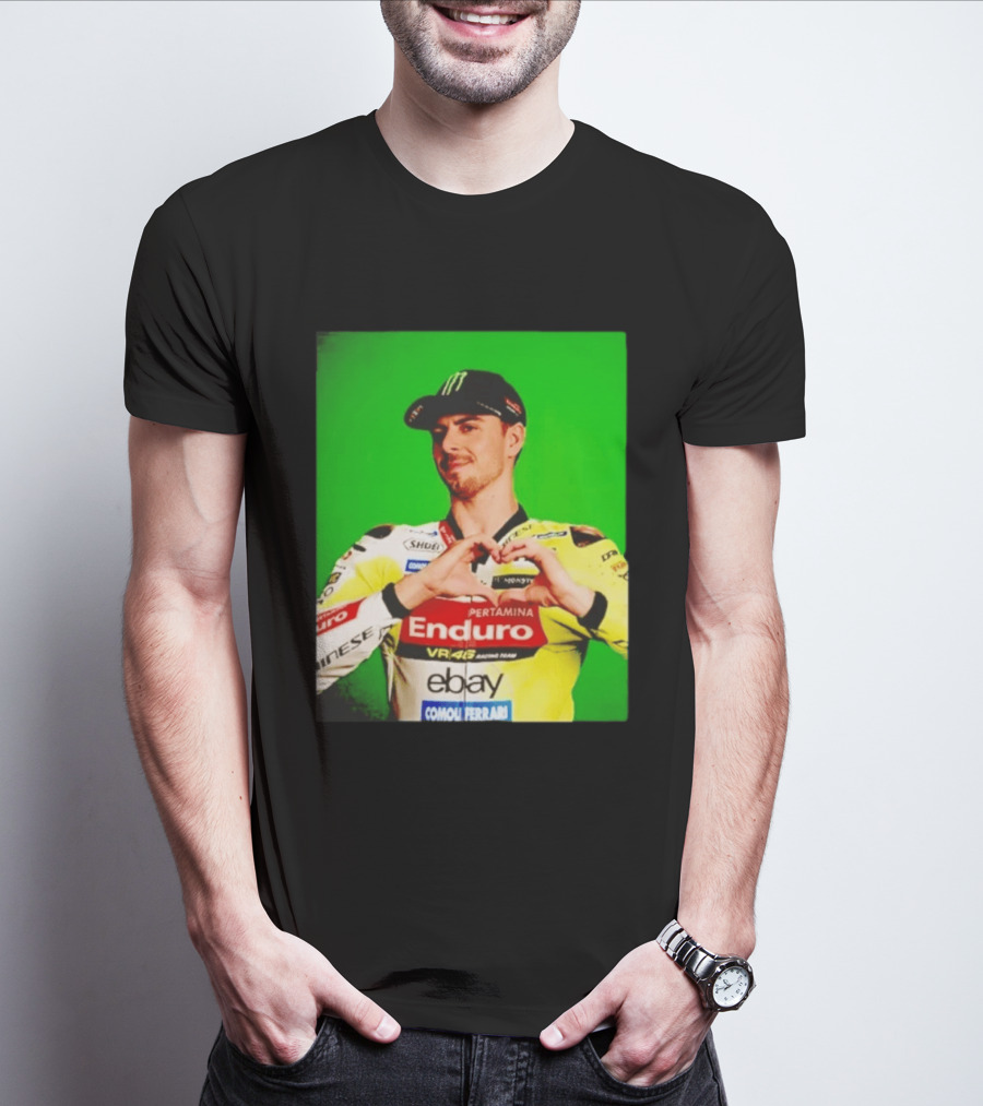 Valentino Rossi Motogp Legend Heart Sign VR46 Enduro Racing Yellow T-Shirt