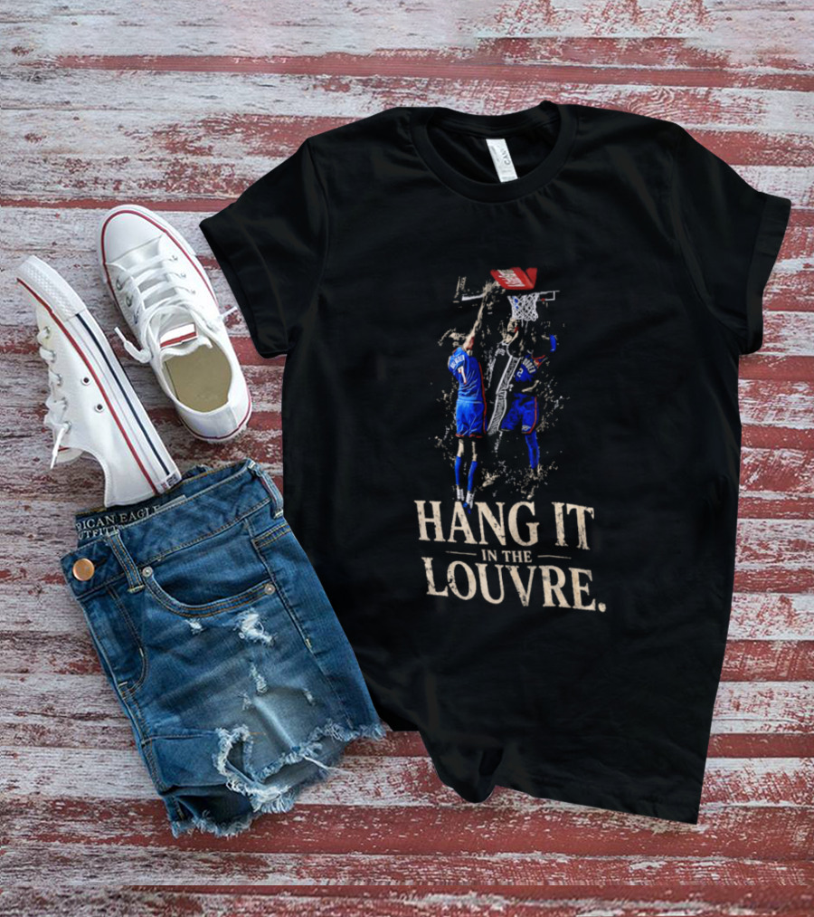 Victor Wembanyama Wemby Rising Above Chet And SGA Hang It In The Louvre T-Shirt