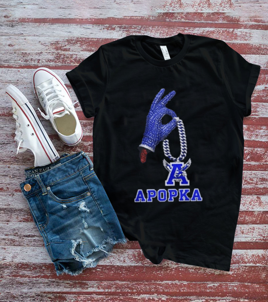 Drake Iceman Apopka Blue Hand Glove Necklace T-Shirt