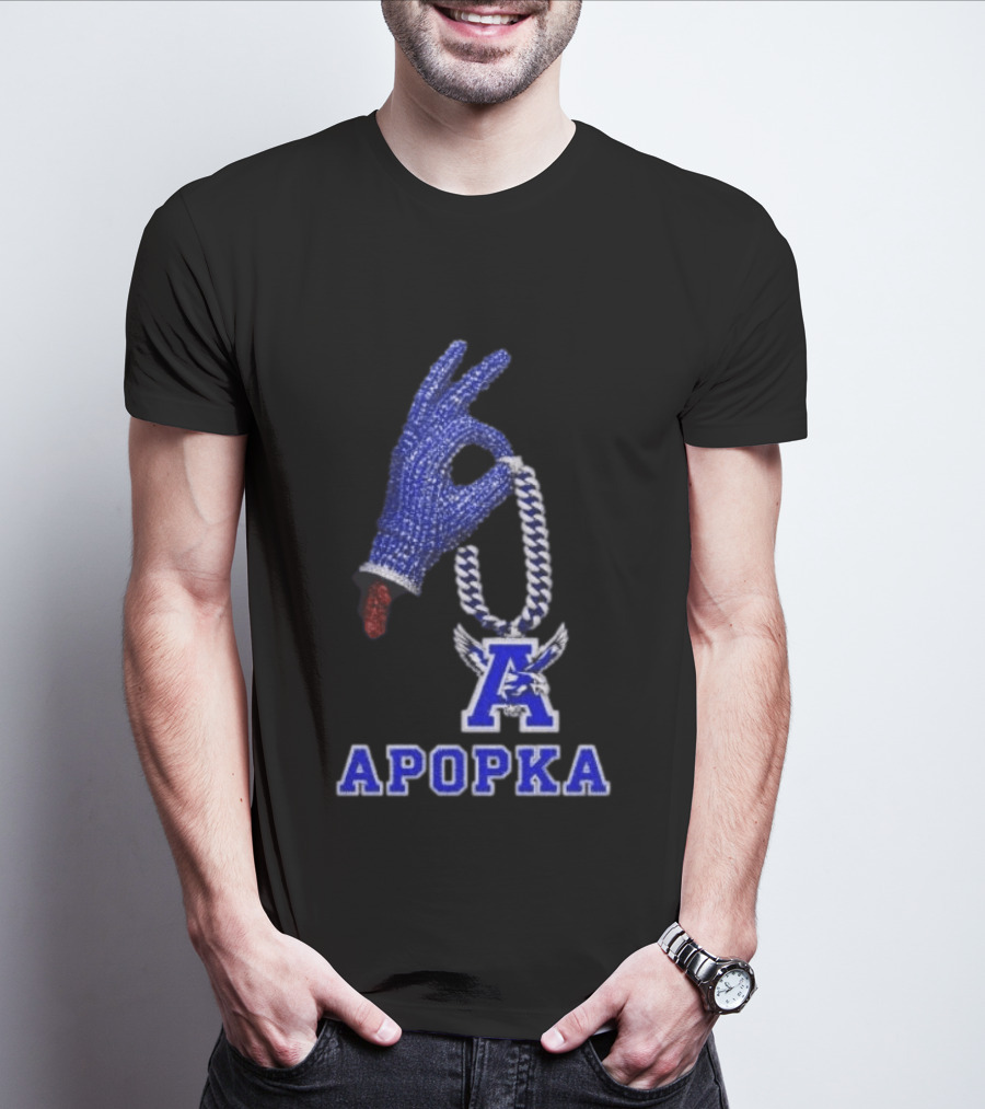 Drake Iceman Apopka Blue Hand Glove Necklace T-Shirt