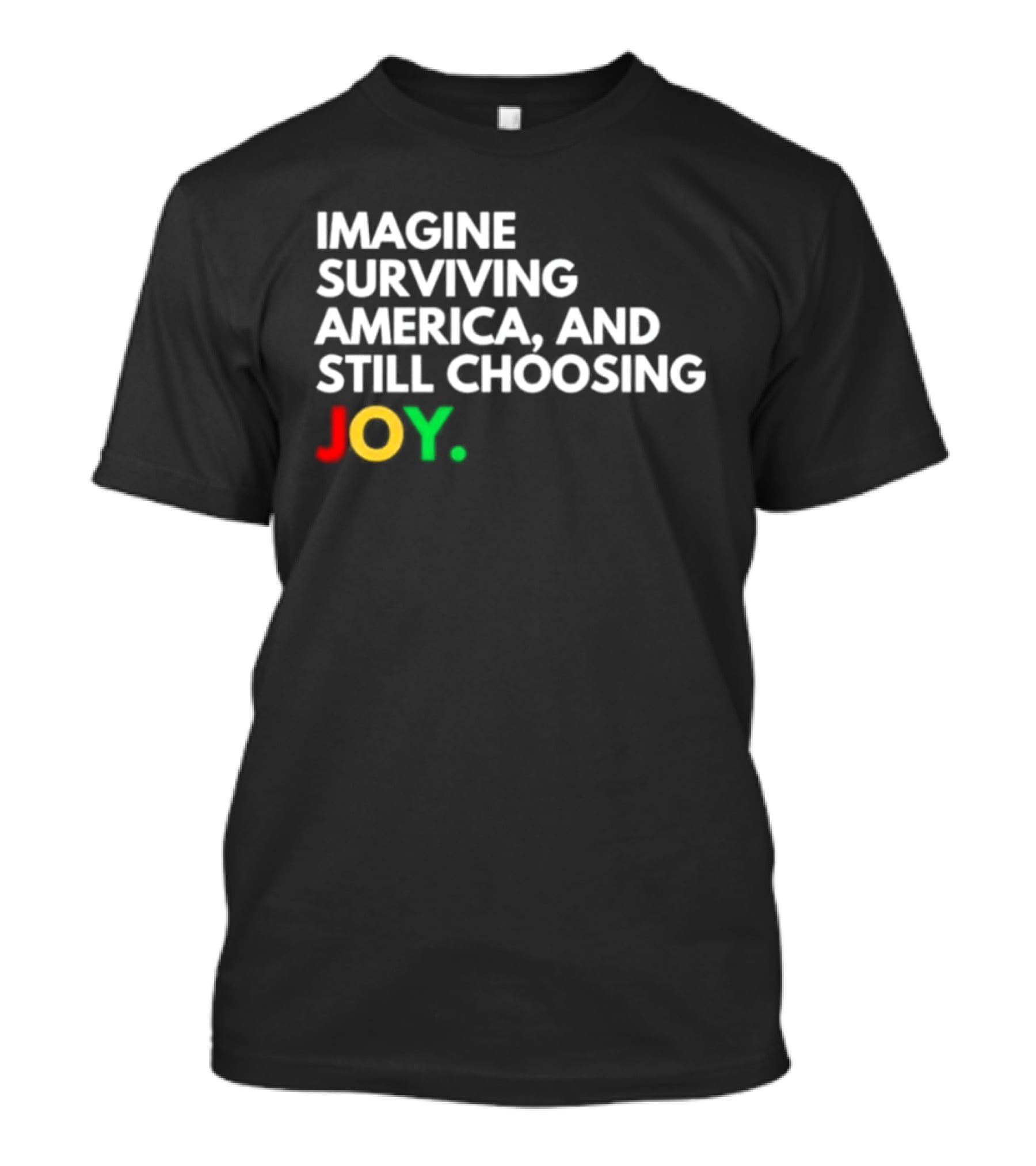Imagine Surviving America And Still Choosing Joy Multicolor T-Shirt