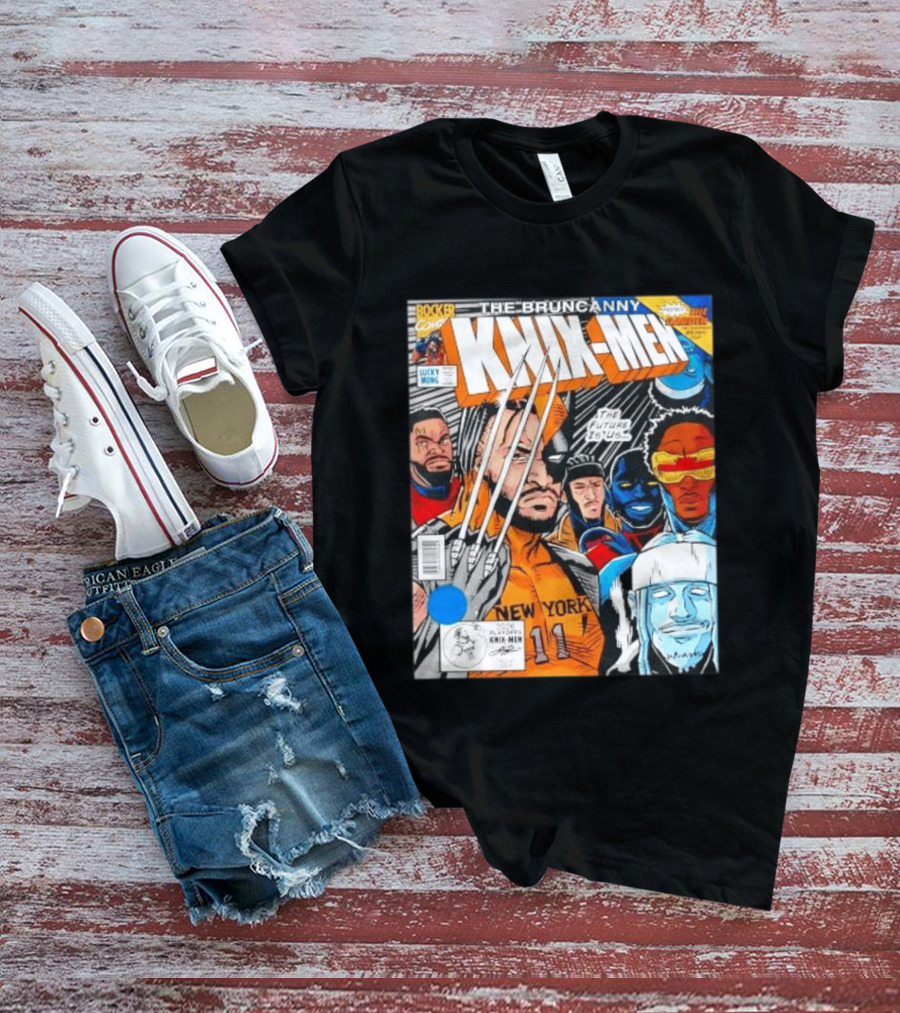 Jalen Brunson New York Bruncanny Knix Men Comic Knicks T-Shirt