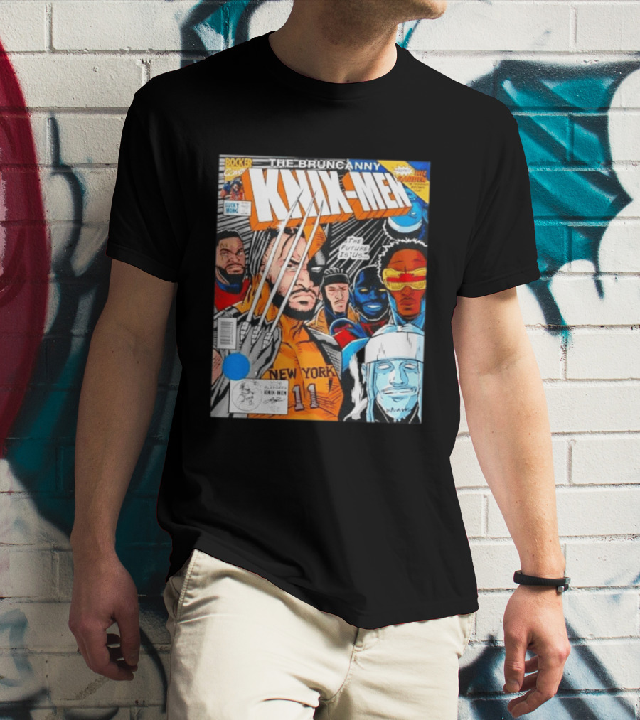 Jalen Brunson New York Bruncanny Knix Men Comic Knicks T-Shirt