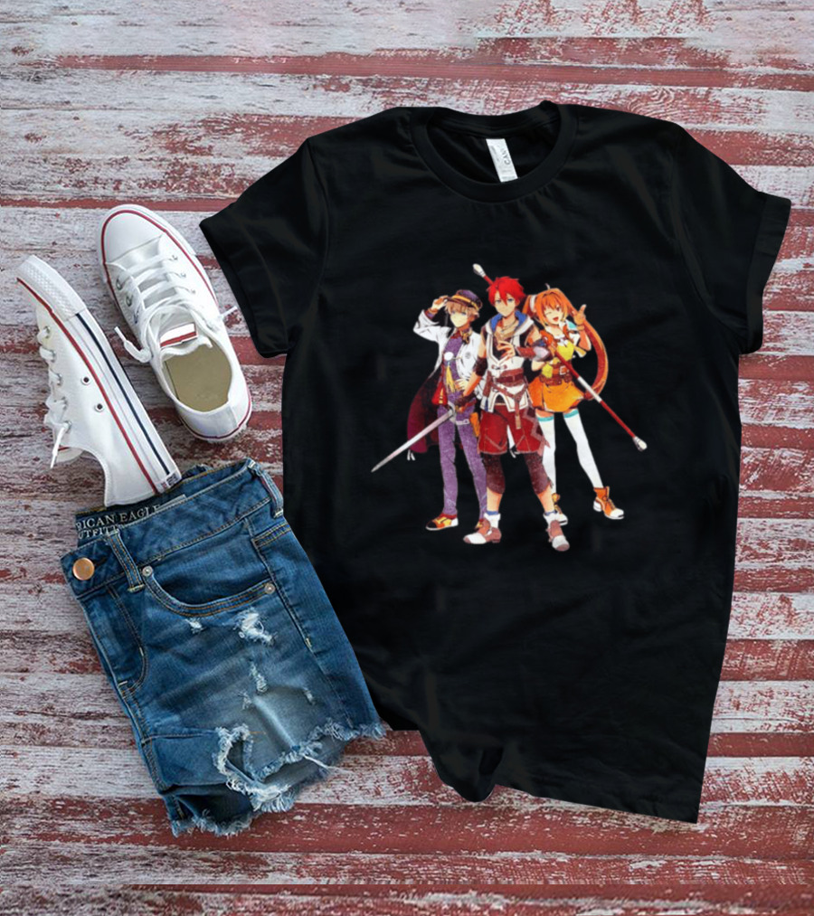 Nihon Falcom 45th Anniversary Characters Celebrating Iconic RPG Legacy T-Shirt