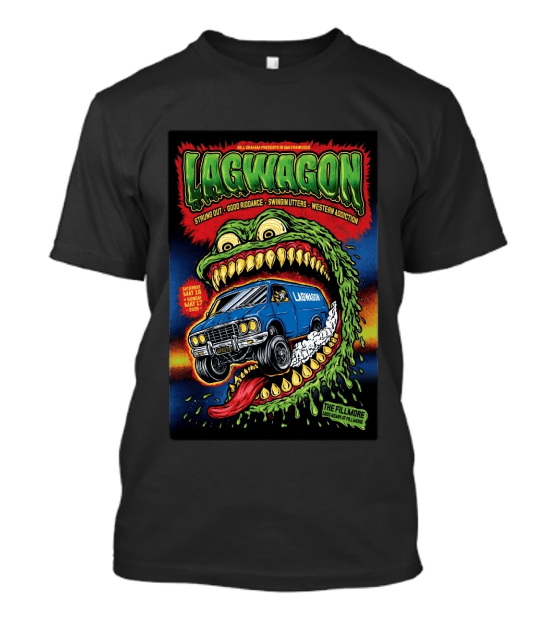Bill Graham Presents Lagwagon San Francisco The Fillmore May 2026 Van T-Shirt