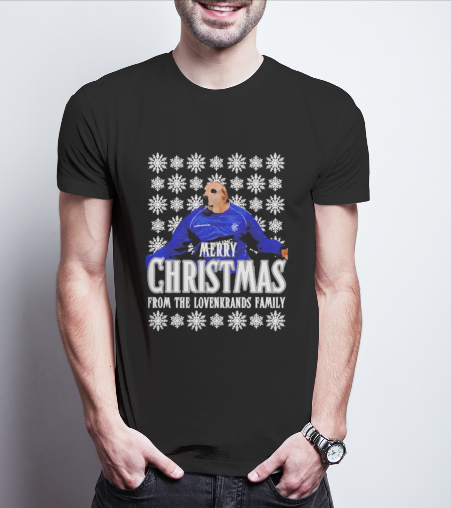 Merry Christmas From The Lovenkrands Family Snowflake T-Shirt