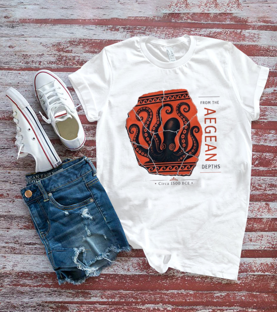 Ancient Aegean Octopus From The Aegean Depths Circa 1500 BCE T-Shirt