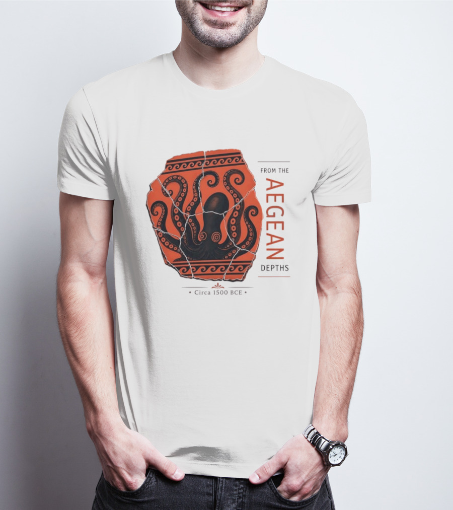 Ancient Aegean Octopus From The Aegean Depths Circa 1500 BCE T-Shirt