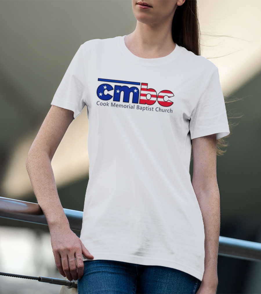 CMBC Cook Memorial Baptist Church Stars And Stripes US Flag T-Shirt