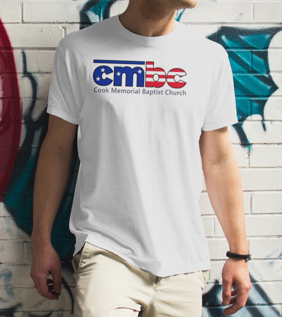 CMBC Cook Memorial Baptist Church Stars And Stripes US Flag T-Shirt