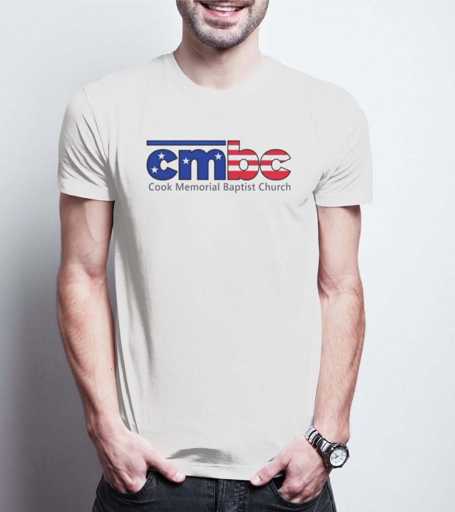 CMBC Cook Memorial Baptist Church Stars And Stripes US Flag T-Shirt