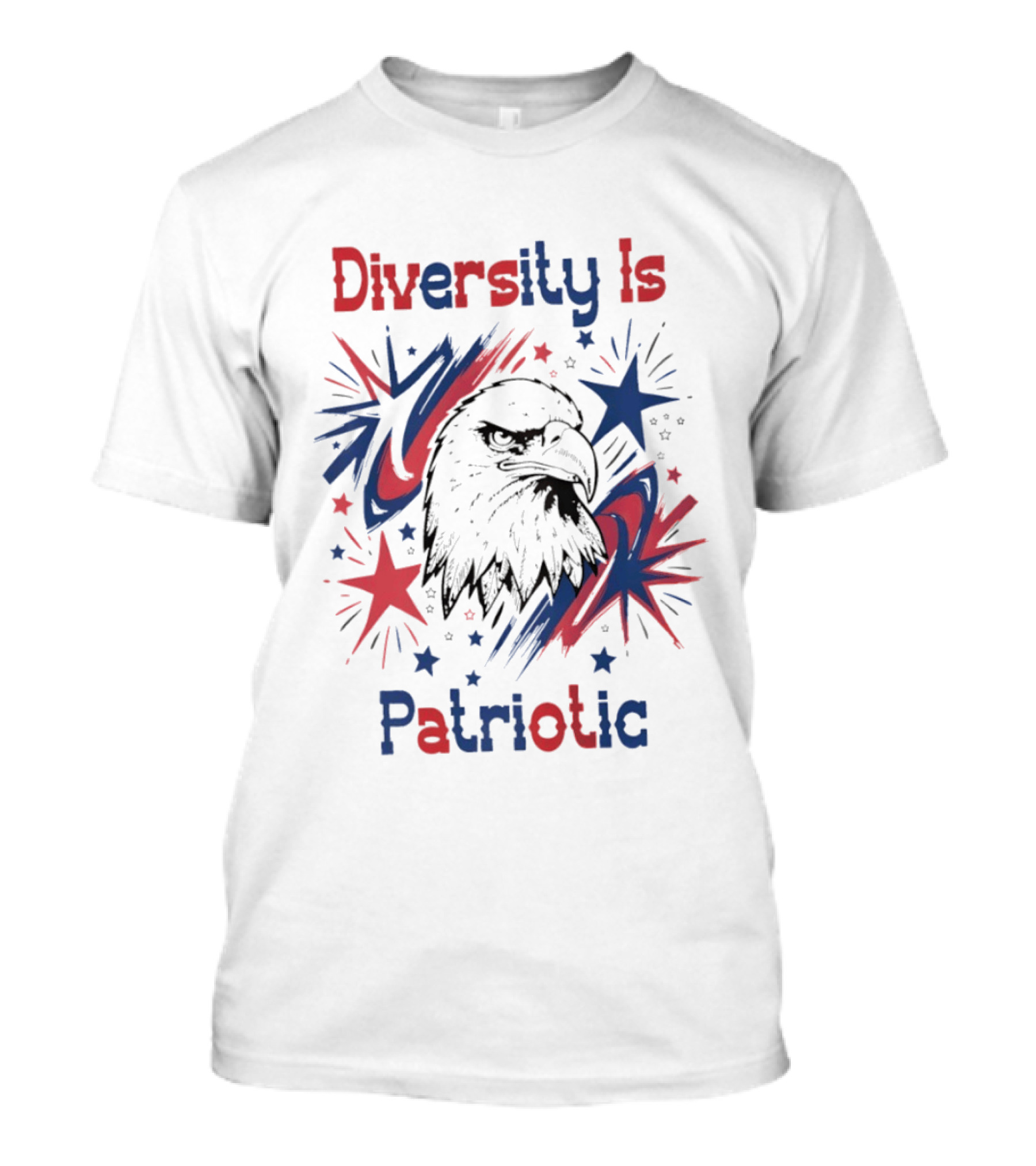 Diversity Is Patriotic Eagle Stars Fourth Of July T-Shirt