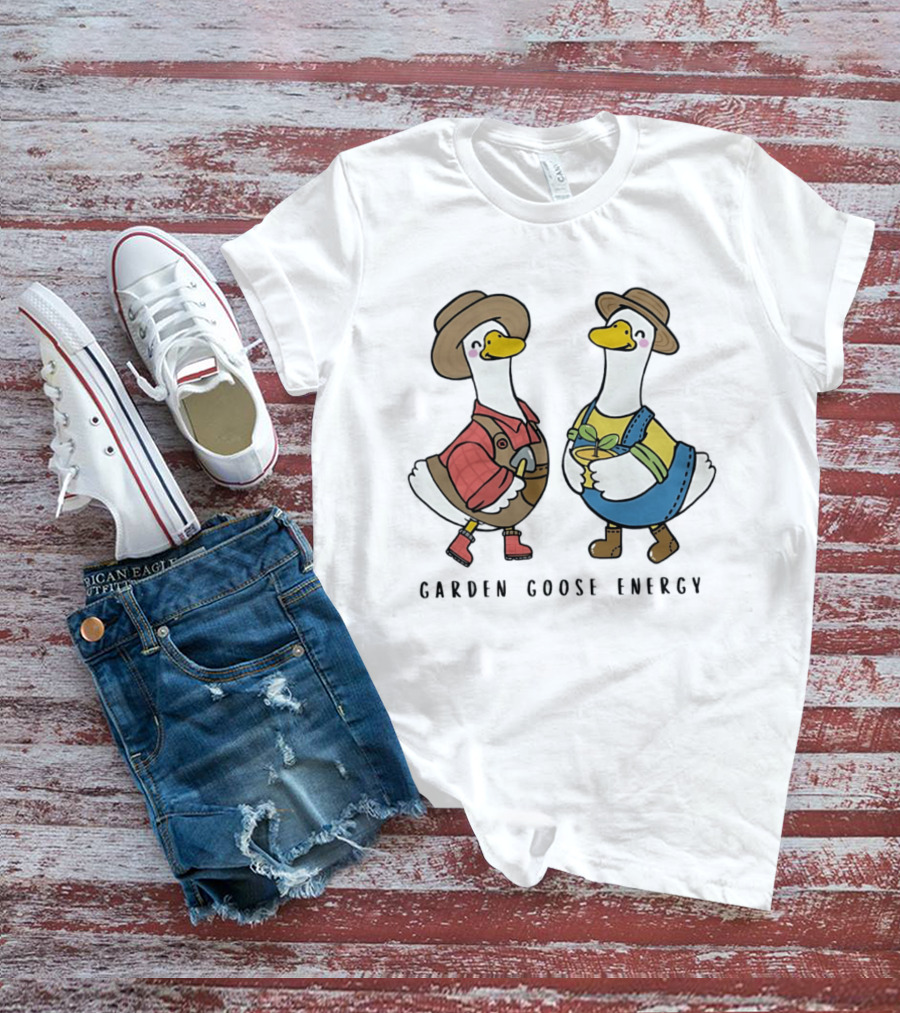 Garden Goose Energy Funny Gardening Goose Duo T-Shirt