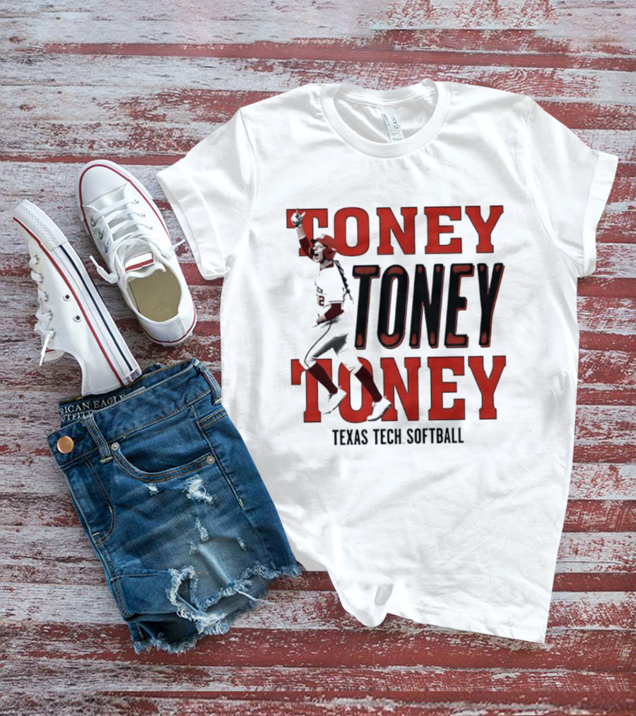 Toney Texas Tech Softball Player Victory Pose T-Shirt
