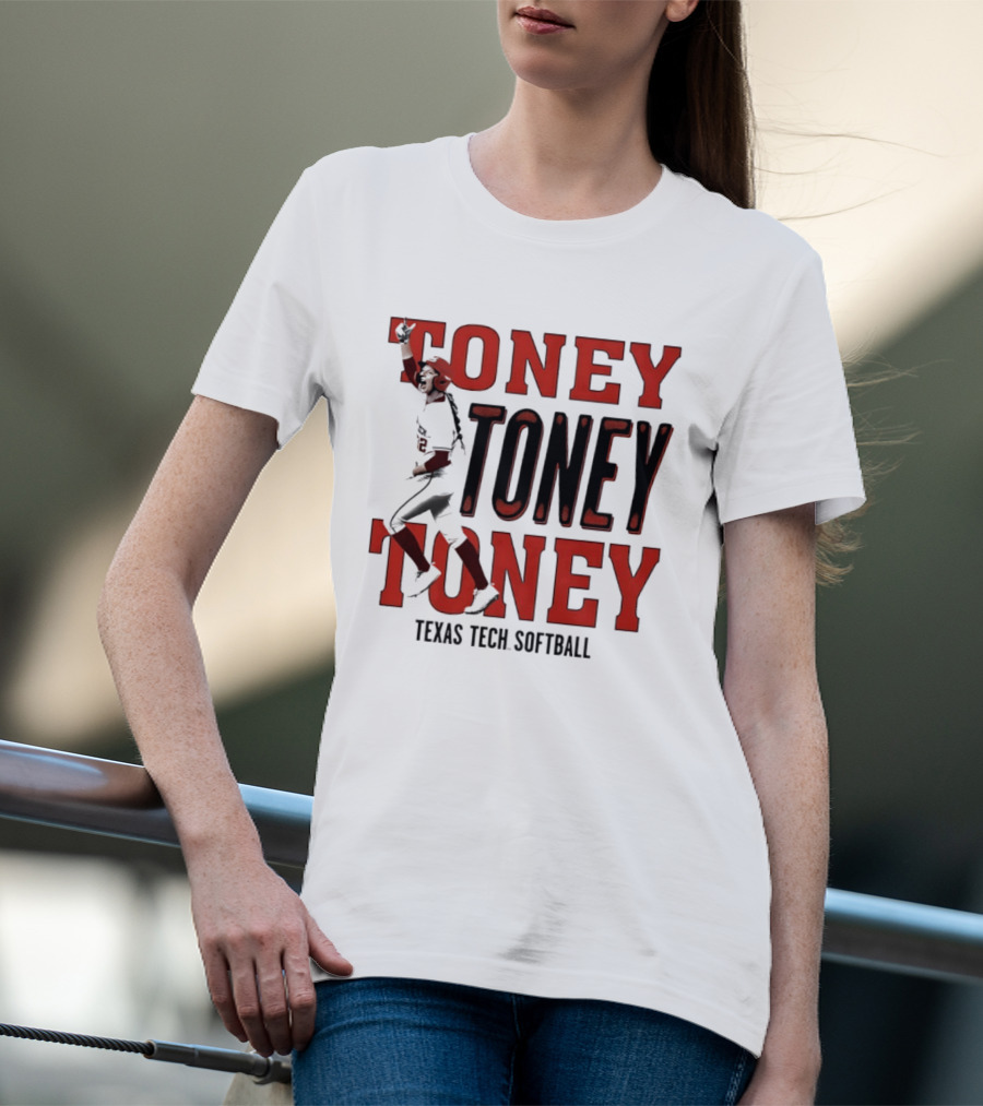 Toney Texas Tech Softball Player Victory Pose T-Shirt