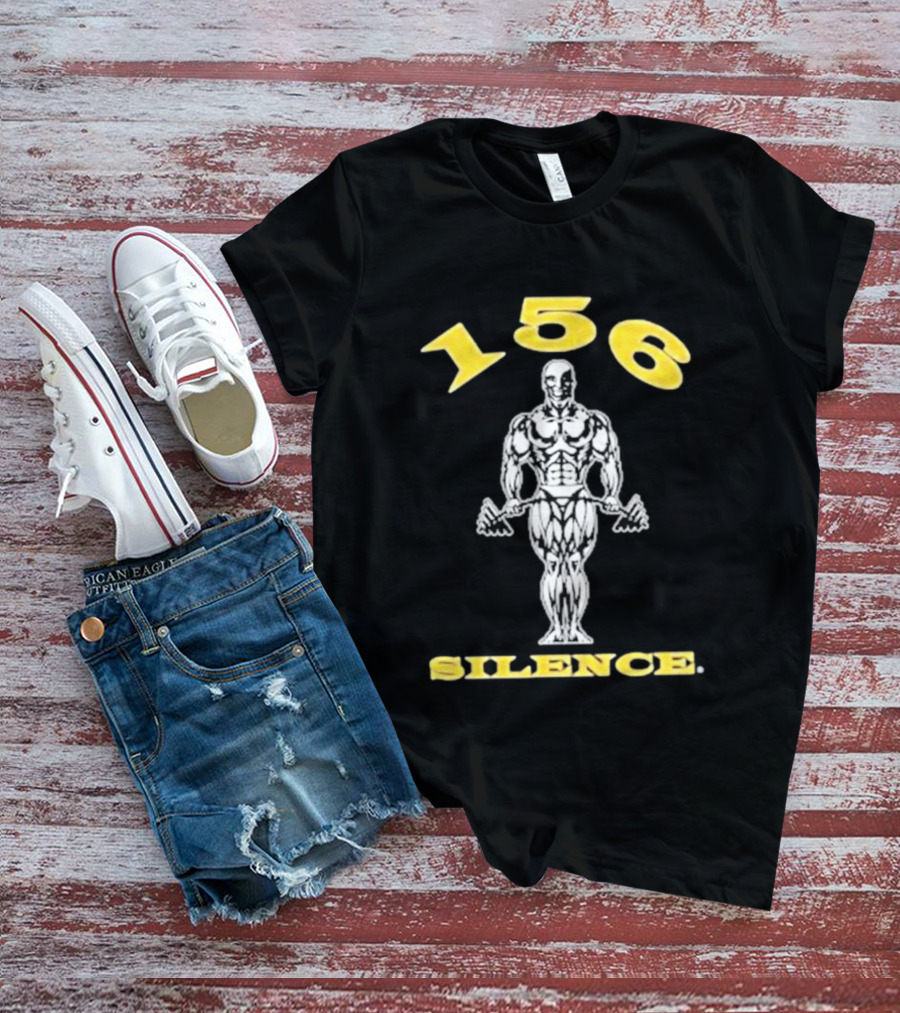156 Silence Bodybuilder Icon Fitness Motivation T-Shirt