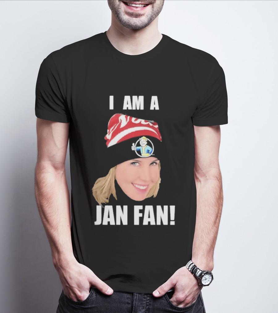 I Am A Jan Fan Face With Red Hat And Iconic Game T-Shirt