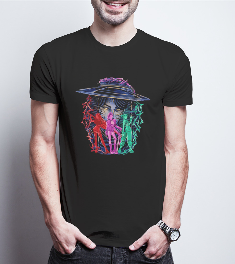 Original Hunt In Kpop Demon Huntrix Neon Warrior Trio T-Shirt